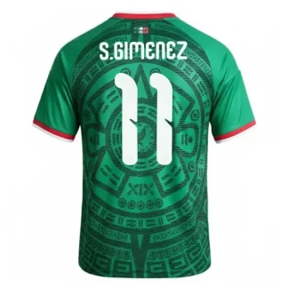 Mexiko Hemmatröja VM 2026 Herr Santiago Giménez #11 Kortärmad Fotbollströja