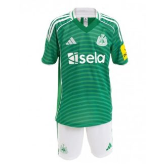 Newcastle United 2025/26 Bortatröja Barn Set – Kortärmad Fotbollströja med Shorts
