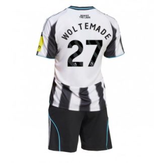 Newcastle United 2025/26 Hemmatröja Barn Set – Nick Woltemade #27 Kortärmad Fotbollströja med Shorts