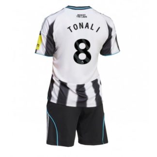 Newcastle United 2025/26 Hemmatröja Barn Set – Sandro Tonali #8 Kortärmad Fotbollströja med Shorts