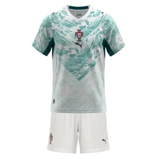 Portugal Bortatröja VM 2026 Barn Kortärmad Fotbollströja + Shorts