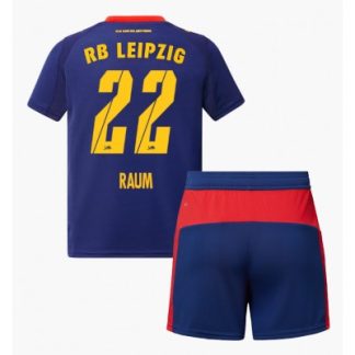 RB Leipzig 2025/26 Bortatröja Barn Set – David Raum #22 Kortärmad Fotbollströja med Shorts