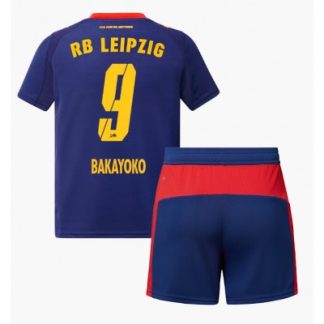 RB Leipzig 2025/26 Bortatröja Barn Set – Johan Bakayoko #9 Kortärmad Fotbollströja med Shorts