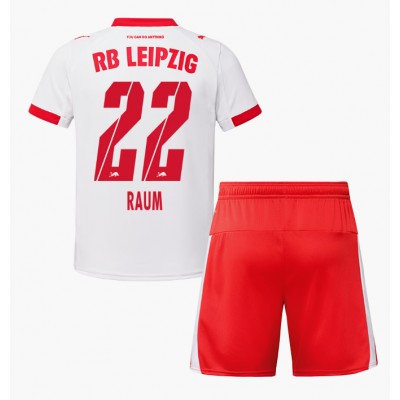 RB Leipzig 2025/26 Hemmatröja Barn Set – David Raum #22 Kortärmad Fotbollströja med Shorts