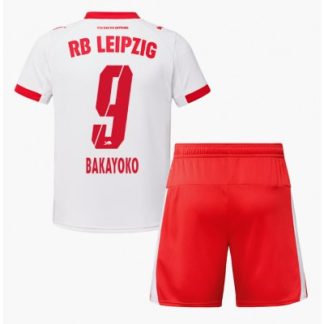 RB Leipzig 2025/26 Hemmatröja Barn Set – Johan Bakayoko #9 Kortärmad Fotbollströja med Shorts