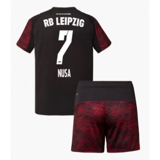RB Leipzig 2025/26 Tredjetröja Barn Set – Antonio Nusa #7 Kortärmad Fotbollströja med Shorts
