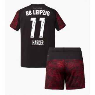 RB Leipzig 2025/26 Tredjetröja Barn Set – Conrad Harder #11 Kortärmad Fotbollströja med Shorts