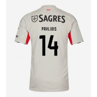 SL Benfica 2025/26 Bortatröja Herr Vangelis Pavlidis #14 Kortärmad Fotbollströja