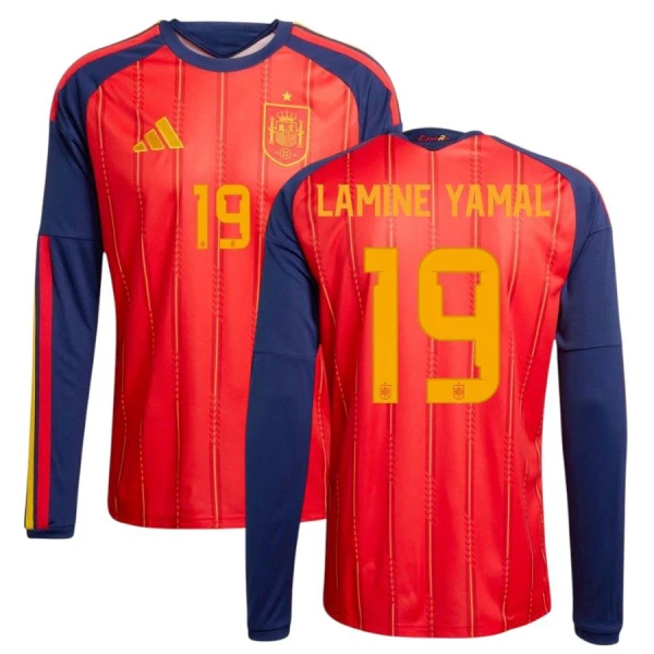 Spanien VM 2026 Hemmatröja Herr Långärmad Lamine Yamal #19