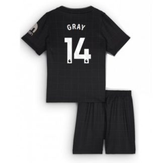 Tottenham Hotspur Bortaställ 2025/26 Barn Archie Gray #14 Kortärmad Fotbollströja + Shorts