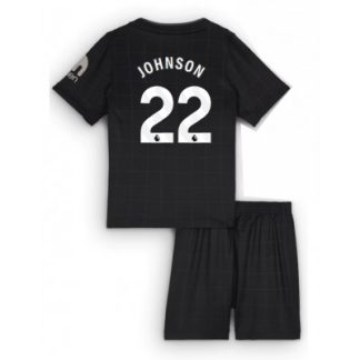 Tottenham Hotspur Bortaställ 2025/26 Barn Brennan Johnson #22 Kortärmad Fotbollströja + Shorts