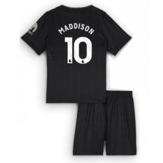 Tottenham Hotspur Bortaställ 2025/26 Barn James Maddison #10 Kortärmad Fotbollströja + Shorts