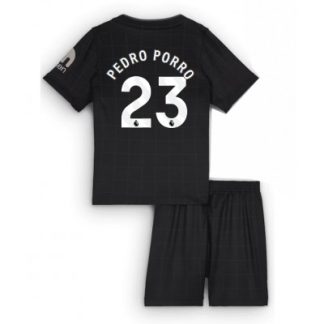 Tottenham Hotspur Bortaställ 2025/26 Barn Pedro Porro #23 Kortärmad Fotbollströja + Shorts