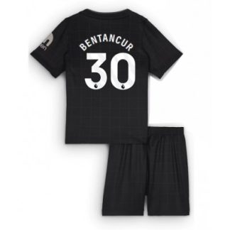 Tottenham Hotspur Bortaställ 2025/26 Barn Rodrigo Bentancur #30 Kortärmad Fotbollströja + Shorts