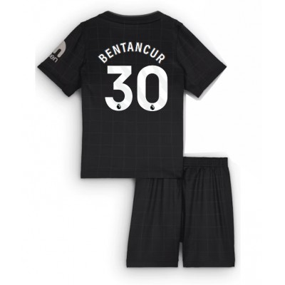 Tottenham Hotspur Bortaställ 2025/26 Barn Rodrigo Bentancur #30 Kortärmad Fotbollströja + Shorts