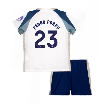Tottenham Hotspur Hemmaställ 2025/26 Barn Pedro Porro #23 Kortärmad Fotbollströja + Shorts