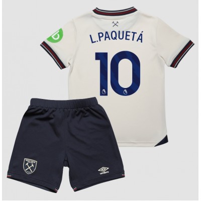 West Ham United 2025/26 Bortatröja Barn Set – Lucas Paquetá #10 Kortärmad Fotbollströja med Shorts