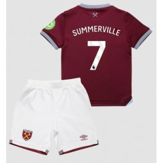 West Ham United 2025/26 Hemmatröja Barn Set – Crysencio Summerville #7 Kortärmad Fotbollströja med Shorts