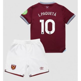 West Ham United 2025/26 Hemmatröja Barn Set – Lucas Paquetá #10 Kortärmad Fotbollströja med Shorts