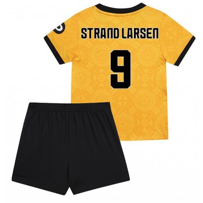 Wolves FC 2025/26 Hemmatröja Barn Set – Jørgen Strand Larsen #9 Kortärmad Fotbollströja med Shorts