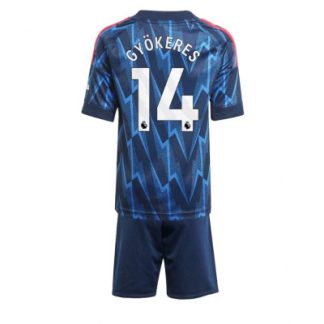 Arsenal Viktor Gyokeres #14 Bortatröja 2025/26 Barn – Kortärmad Fotbollströja med Shorts