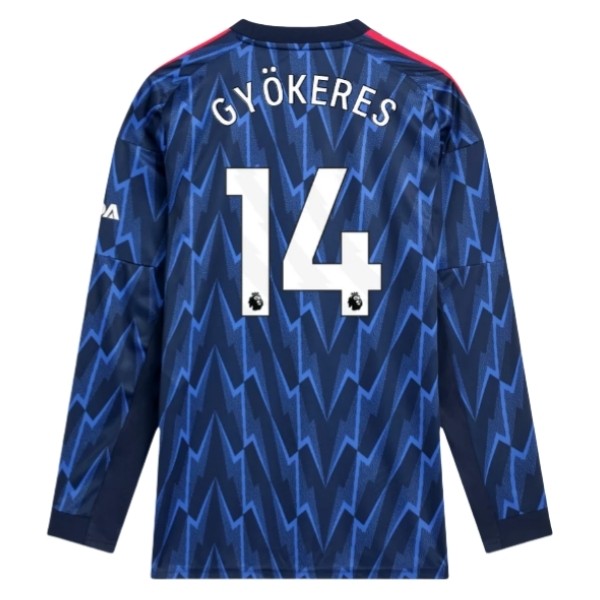 Arsenal Viktor Gyökeres #14 Bortatröja 2025/26 Herr Långärmad Fotbollströja