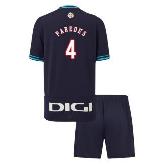Athletic Bilbao Aitor Paredes #4 Barn Bortatröja 2025/26 – Kortärmad Fotbollströja med Shorts