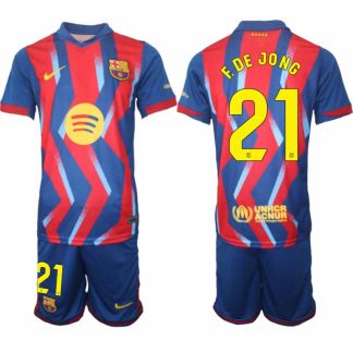 FC Barcelona Frenkie de Jong #21 Fjärdetröja 2025/26 Herr Fotbollsställ – Tröja & Shorts