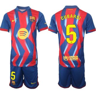 FC Barcelona Pau Cubarsí #5 Fjärdetröja 2025/26 Herr Fotbollsställ – Tröja & Shorts
