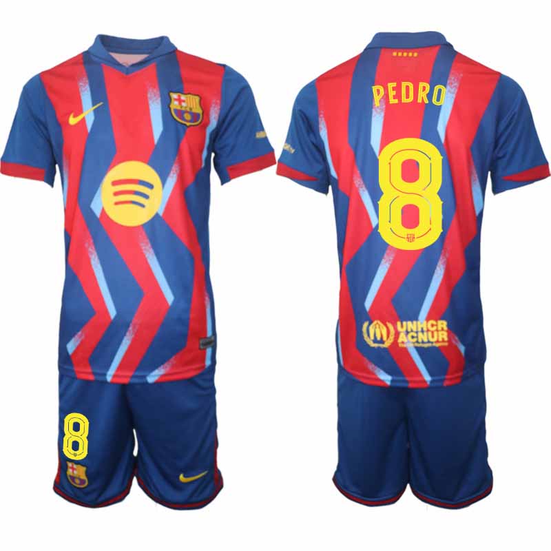 FC Barcelona Pedri #8 Fjärdetröja 2025/26 Herr – Fotbollströja + Shorts
