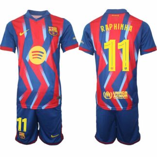 FC Barcelona Raphinha #11 Fjärdetröja 2025/26 Herr – Fotbollströja + Shorts