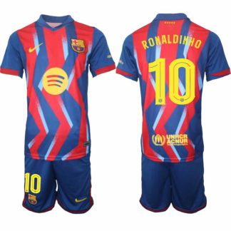 FC Barcelona Ronaldinho #10 Fjärdetröja 2025/26 Herr – Fotbollströja + Shorts