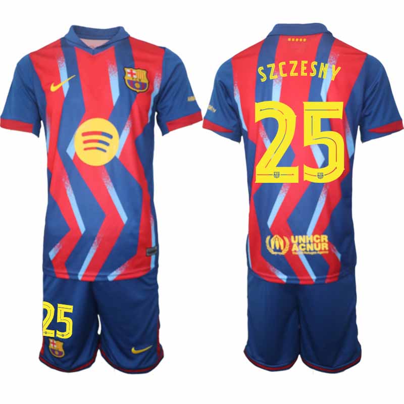 FC Barcelona Wojciech Szczesny #25 Fjärdetröja 2025/26 Herr – Fotbollströja + Shorts