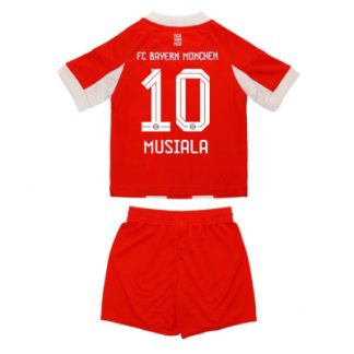 FC Bayern München Jamal Musiala #10 Hemmatröja 2025/26 Barn – Kortärmad Fotbollströja med Shorts