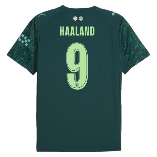 Manchester City Erling Haaland #9 Fjärdetröja 2025/26 Herr Kortärmad Fotbollströja