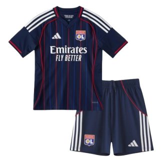 Olympique Lyonnais 2025/26 Bortaställ Barn – Kortärmad Fotbollströja med Shorts