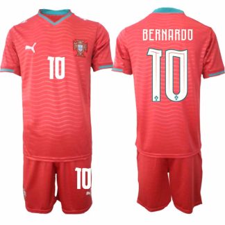 Portugal Hemmaställ VM 2026 Bernardo Silva #10 Herr Kortärmad Fotbollströja med Shorts