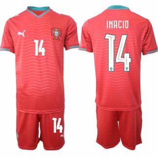 Portugal Hemmaställ VM 2026 Gonçalo Inácio #14 Herr Kortärmad Fotbollströja med Shorts