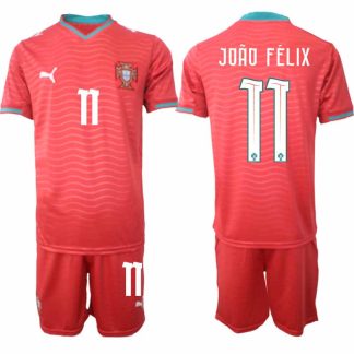 Portugal Hemmaställ VM 2026 João Félix #11 Herr Kortärmad Fotbollströja med Shorts