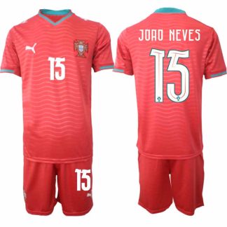 Portugal Hemmaställ VM 2026 João Neves #15 Herr Kortärmad Fotbollströja med Shorts