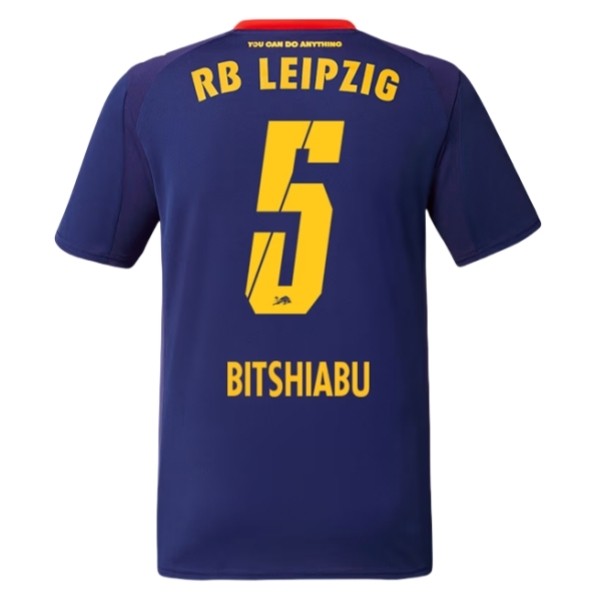 RB Leipzig El Chadaille Bitshiabu #5 Bortatröja 2025/26 Herr Kortärmad Fotbollströja
