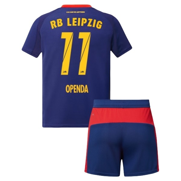 RB Leipzig Loïs Openda #11 Barn Bortatröja 2025/26 – Kortärmad Fotbollströja med Shorts