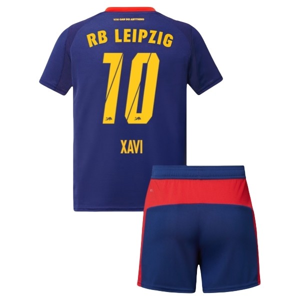 RB Leipzig Xavi Simons #10 Barn Bortatröja 2025/26 – Kortärmad Fotbollströja med Shorts