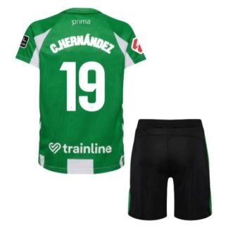 Real Betis Cucho Hernández #19 Barn Hemmatröja 2025/26 – Kortärmad Fotbollströja med Shorts