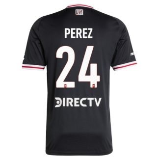 River Plate Enzo Pérez #24 Bortatröja 2025/26 Herr Kortärmad Fotbollströja