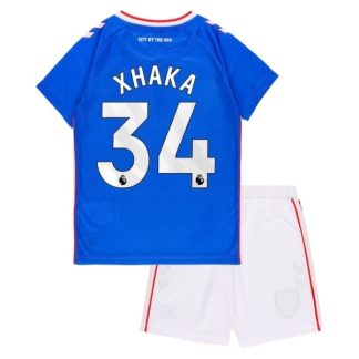 Sunderland AFC Granit Xhaka #34 Barn Bortatröja 2025/26 – Kortärmad Fotbollströja med Shorts
