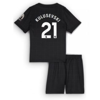 Tottenham Hotspur Dejan Kulusevski #21 Bortatröja 2025/26 Barn – Kortärmad Fotbollströja med Shorts