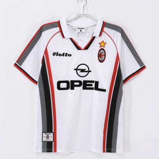 AC Milan 1997/98 Retro Bortatröja – Klassisk Vit Fotbollströja