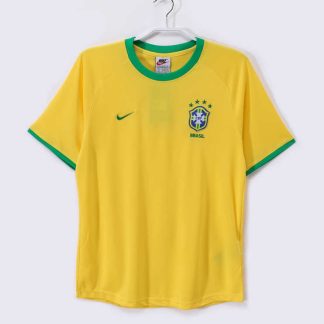 Brasilien 2000 Retro Hemmatröja – Klassisk Gul Fotbollströja