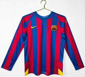 FC Barcelona Retro Hemmatröja 2005/06 – Klassisk Långärmad Fotbollströja
